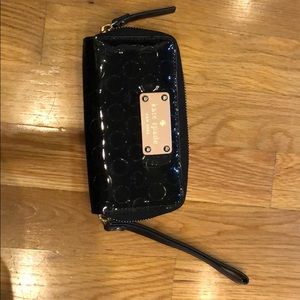 Kate Spade Black Patent Wristlet